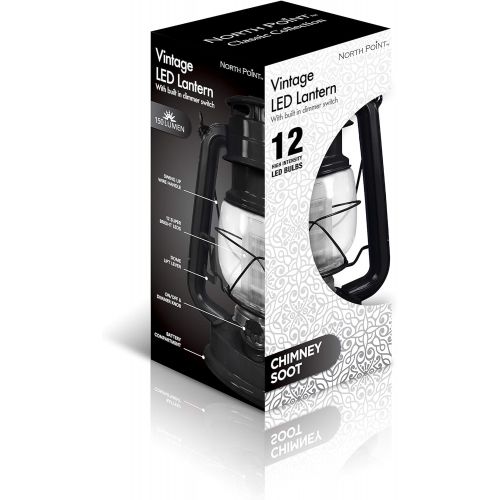  [아마존베스트]Northpoint 12-LED Lantern Vintage Style, Black