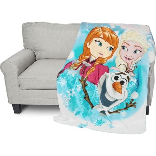  Northwest Disney Frozen, 'Snow Journey' Fleece Throw Blanket, 45' x 60', Multi Color, 1 Count