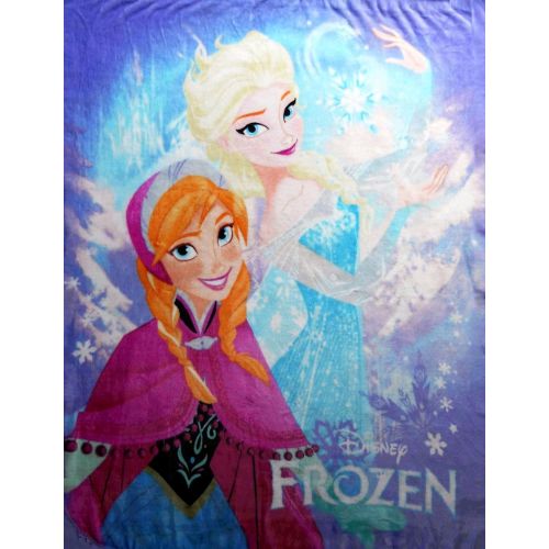  Northwest Disney Frozen Winter Wonder Anna & Elsa Ultra Plush Throw Blanket