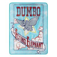 Northwest Disneys Dumbo Flying Elephant Micro Blanket 46 x 60 Soft Warm Blanket