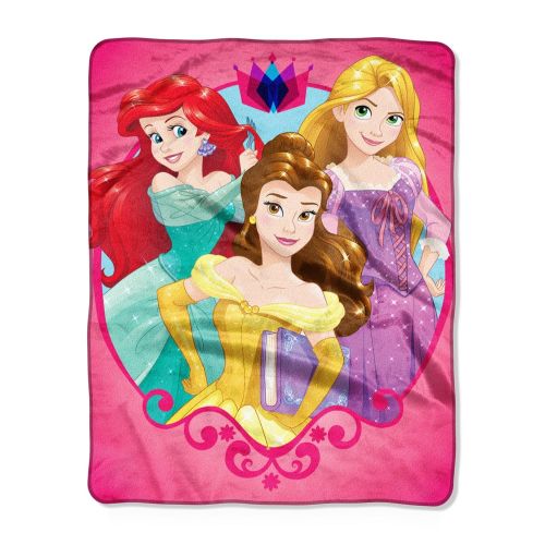  Northwest Princess Rapunzel Ariel and Belle Throw Blanket 40in x 50in