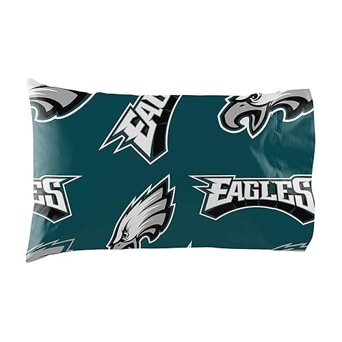  Northwest The Company Officially Licensed NFL Philadelphia Eagles Queen Bed in a Bag Set, 86