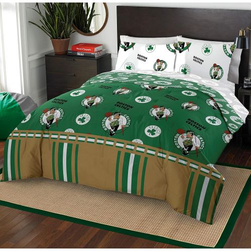  The Northwest Company NBA Boston Celtics Queen Bed in a Bag Complete Bedding Set #210040237
