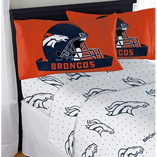  Northwest NFL Denver Broncos “Monument” Queen Sheet Set #339007046