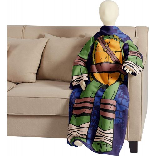  Northwest Youth Comfy Throw Blanket with Sleeves Nickelodeon Teenage Mutant Ninja Turtles, Being Leo, Multi Color