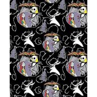 Northwest Disney Nightmare Before Christmas Dark Patch Micro Raschel Throw Blanket, 46 x 60, Multi Color