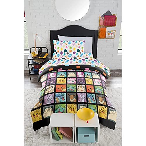 포켓몬 [아마존베스트]Pokemon, Kanto Favorites Twin Bed in a Bag Set, 64 x 86, Multi Color