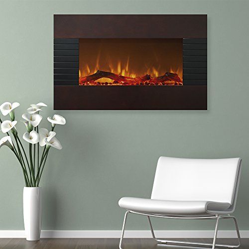  Northwest 36 Mahogany Fireplace with Wall Mount & Floor Stand