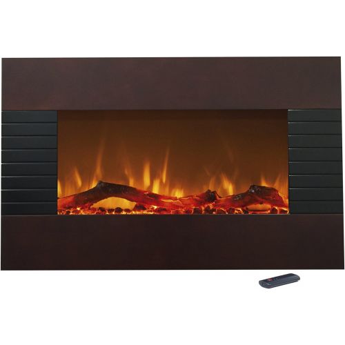  Northwest 36 Mahogany Fireplace with Wall Mount & Floor Stand