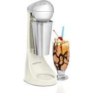 Nostalgia Two-Speed Electric Milkshake Maker and Drink Mixer, Includes 16-Ounce Stainless Steel Mixing Cup and Rod, Cream