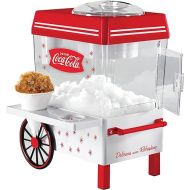 Nostalgia Coca-Cola Snow Cone Shaved Ice Machine - Coke Retro Table-Top Slushie Machine Makes 20 Icy Treats - Includes 2 Reusable Plastic Cups & Ice Scoop - White & Red