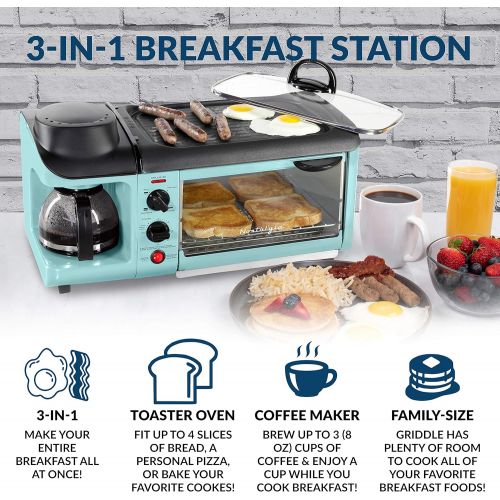  Nostalgia BST3AQ Breakfast Station, Aqua