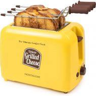 [아마존베스트]Nostalgia GCT2 Deluxe Grilled Cheese Sandwich Toaster with Extra Wide Slots, Yellow