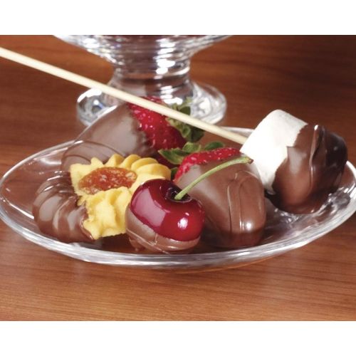  [아마존베스트]Nostalgia 8-Ounce Chocolate Fondue Fountain, Half-Pound Capacity, Easy to Assemble 3-Tiers, Perfect For Nacho Cheese, BBQ Sauce, Ranch, Liqueurs, Brown