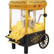 [아마존베스트]Nostalgia Vintage 2.5-Ounce Tabletop Kettle Popcorn Maker, Makes 10 Cups, With Kernel & Oil Measuring Spoon and Scoop, Perfect for Birthday Parties, Movie Nights-Black, 2.5 Oz