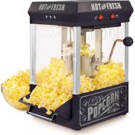 [아마존베스트]Nostalgia KPM220BK Vintage 2.5-Ounce Tabletop Kettle Popcorn Maker Makes 10 Cups, With Kernel Cup & Oil Measuring Spoon, Perfect for Birthday Parties, Movie Nights-Black