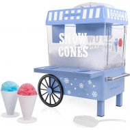 [아마존베스트]Nostalgia SCM525BL Vintage Countertop Snow Cone Maker Makes 20 Icy Treats, Includes 2 Reusable Plastic Cups & Ice Scoop  Blue