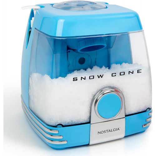  [아마존베스트]Nostalgia SC7BL Countertop Snow Cone Party Station Makes 30 Icy Treats, Includes 2 Reusable Pump Syrup Bottles, 2 Plastic Cups, Ice -Scoop, Blue