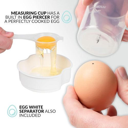  [아마존베스트]Nostalgia EC7AQ Retro Premium 7 Capacity Electric Large Hard-Boiled Egg Cooker Poached, Scrambled, Omelets, Whites, Sandwiches, With Alarm, Aqua