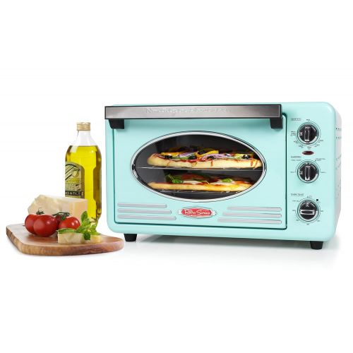  Nostalgia RTOV220AQ Retro 12-Slice Convection Toaster Oven