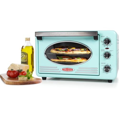  Nostalgia RTOV220AQ Retro 12-Slice Convection Toaster Oven