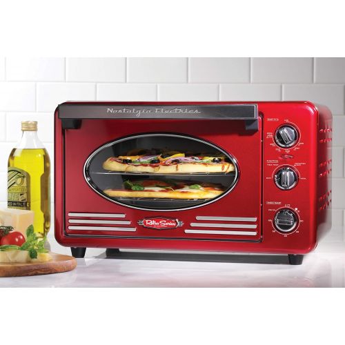  Nostalgia RTOV220AQ Retro 12-Slice Convection Toaster Oven