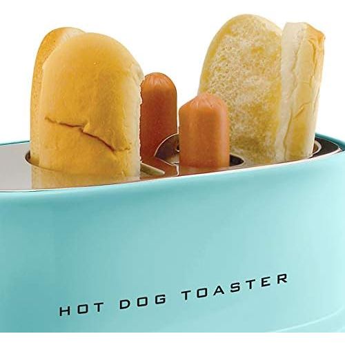  Nostalgia HDT600RETRORED Retro Pop-Up Hot Dog Toaster, Retro Red