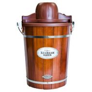 Nostalgia ICMP600WD Vintage Collection 6-Quart Wood Bucket Electric Ice Cream Maker with Easy-Clean Liner by Nostalgia