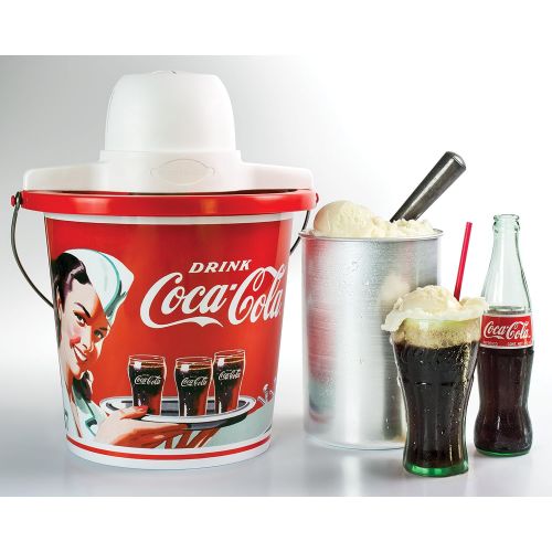  Nostalgia ICMP400COKE Coca-Cola 4-Quart Ice Cream Maker