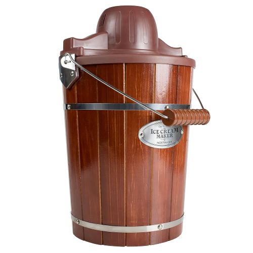  Nostalgia ICMP600WD Wood Bucket Ice Cream Maker, 6-Quart