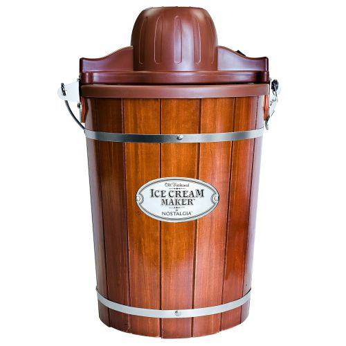  Nostalgia ICMP600WD Wood Bucket Ice Cream Maker, 6-Quart