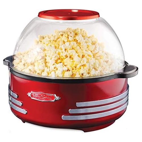  Nostalgia SP300RETRORED 6-Quart Stirring Popcorn Popper