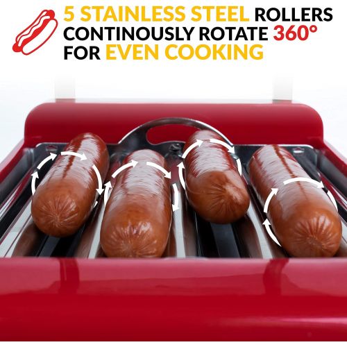  Nostalgia RHD800 Hot Dog Roller and Bun Warmer