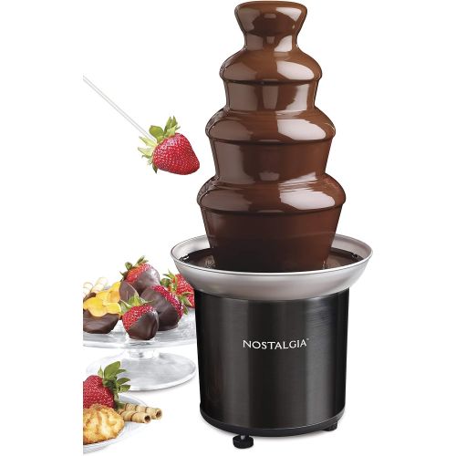  Nostalgia CFF986 4-Tier Stainless Steel Chocolate Fondue Fountain