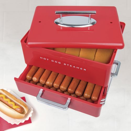  Nostalgia HDS248RD Extra Large Diner Style Hot Dog Steamer