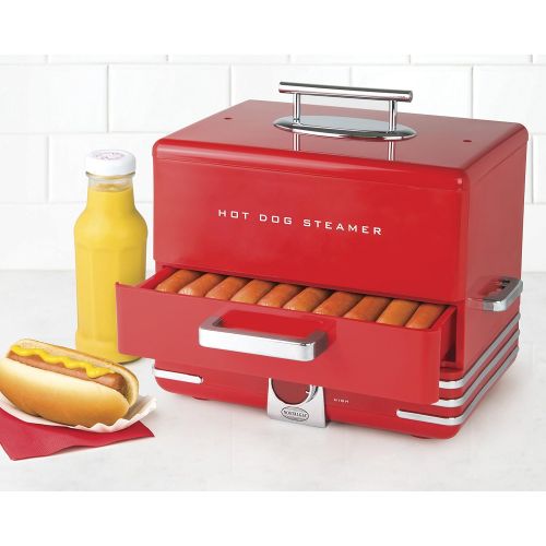  Nostalgia HDS248RD Extra Large Diner Style Hot Dog Steamer