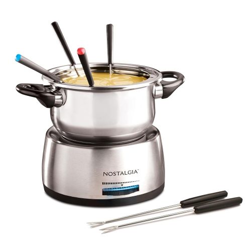  Nostalgia FPS200 6-Cup Stainless Steel Electric Fondue Pot