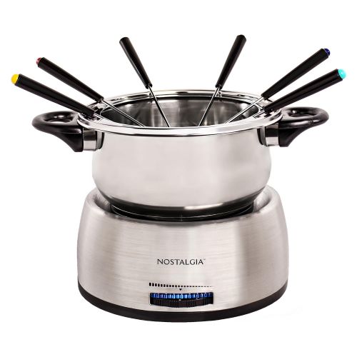  Nostalgia FPS200 6-Cup Stainless Steel Electric Fondue Pot