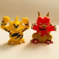 NostalgiaSupreme90 Magmar & electabuzz rare vintage Nintendo pokemon figures Bandai 1996-97-98 u