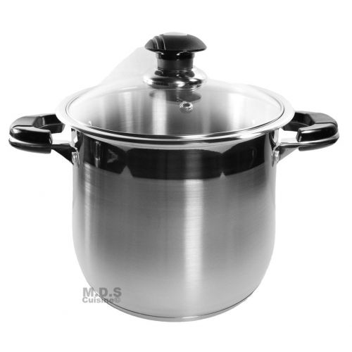  Not Specified 20Qt Stock Pot Stainless Steel Super Double Capsulated Bottom w Glass Lid