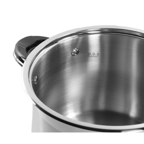  Not Specified 20Qt Stock Pot Stainless Steel Super Double Capsulated Bottom w Glass Lid