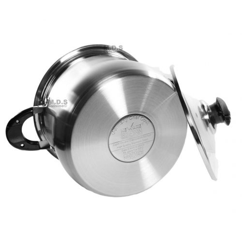  Not Specified 20Qt Stock Pot Stainless Steel Super Double Capsulated Bottom w Glass Lid