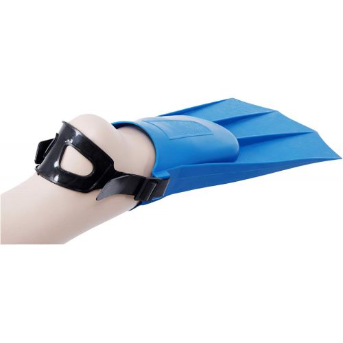  Not application No application Swimming Fins TPR Snorkeling Foot Flippers Comfortable Portable Adjustable Diving Fins for Adult Beginner Swimming, Blue
