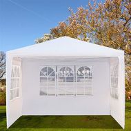 Nothers Quick Tent Canopy Tent, Three Sides Waterproof Tent with Spiral Tubes White