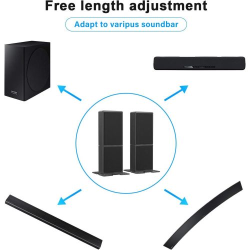  Notiela Adjustable Soundbar Wall Mount Bracket Universal Soundbar Mount Shelf for Yamaha, Samsung, Onn, Roku, JBL, Polk Audio, Vizio, Sony, Bose and More Sound Bar Mounts Mounting Brackets