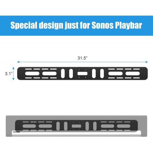  Notiela Wall Mount for Sonos Playbar Mounting Bracket Compatible with Sonos Playbar Soundbar TV Mount