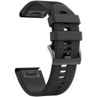 [아마존베스트]NotoCity Compatible Fenix 5 Band 22mm Width Soft Silicone Watch Strap for Fenix 5/Fenix 5 Plus/Forerunner 935/Forerunner 945/Approach S60/Quatix 5(Black)