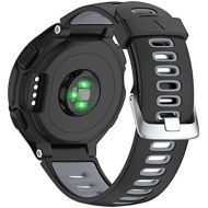 [아마존베스트]NotoCity Silicone Watch Band Replacement Solft Silicone Strap Compatible Forerunner 230/220/ 235/620/ 630/ 735XT-Black Gray