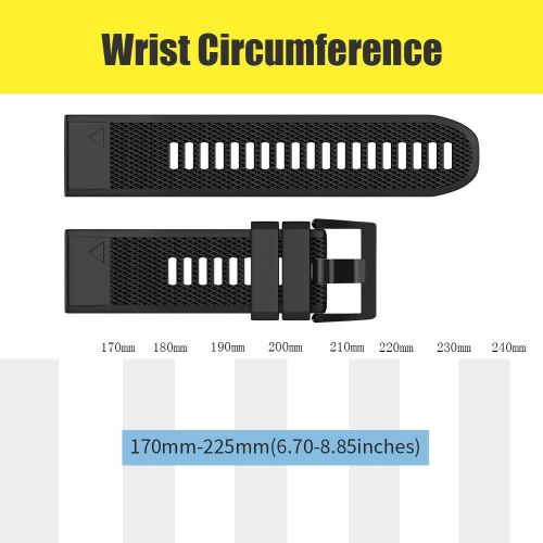  [아마존베스트]NotoCity Notocity Compatible Fenix 5X Band 26mm Width Soft Silicone Watch Strap for Fenix 5X/Fenix 5X Plus/Fenix 3/Fenix 3 HR Smartwatch-Black