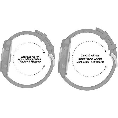  [아마존베스트]NotoCity for Garmin Venu/Vivomove Hr Band, 20mm Watch Strap Soft Silicone Replacement for Garmin Forerunner 245/Forerunner 645/Vivoactive 3 Smartwatch (White S)